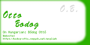 otto bodog business card
