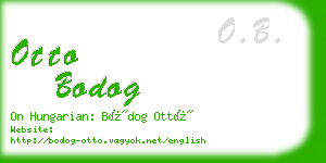 otto bodog business card